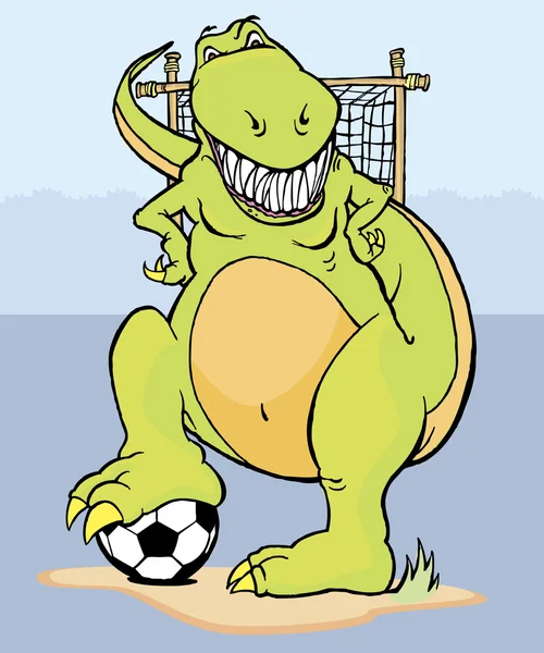 Dinosaure de football — Image vectorielle