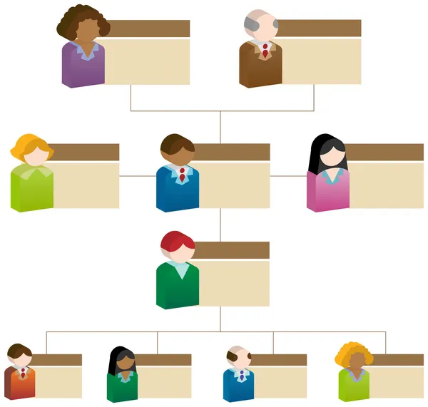 Diversity organograma — Vetor de Stock