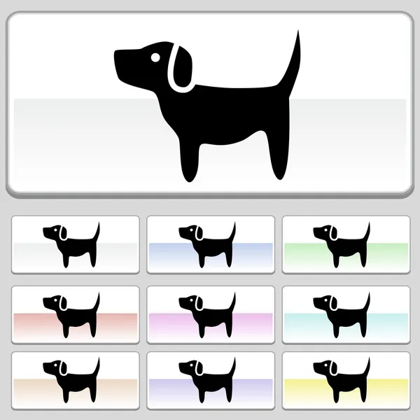 Hund-ikonen — Stock vektor