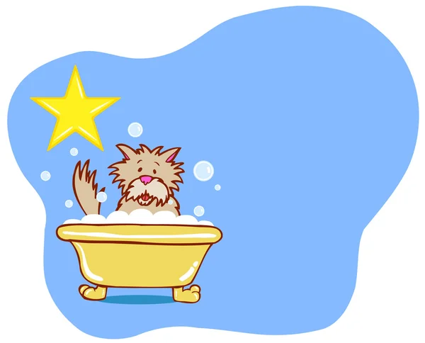 Étoile de bain pour chien - Terrier — Image vectorielle