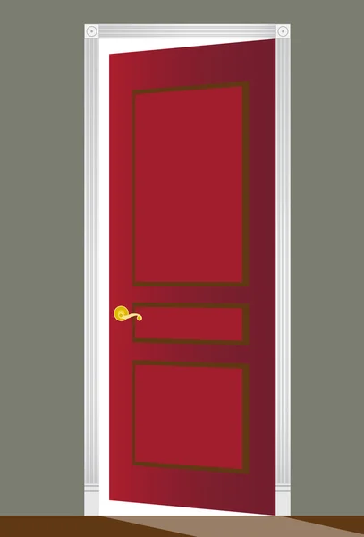 Porta rossa — Vettoriale Stock