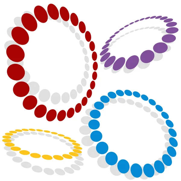 Cercles pointillés — Image vectorielle