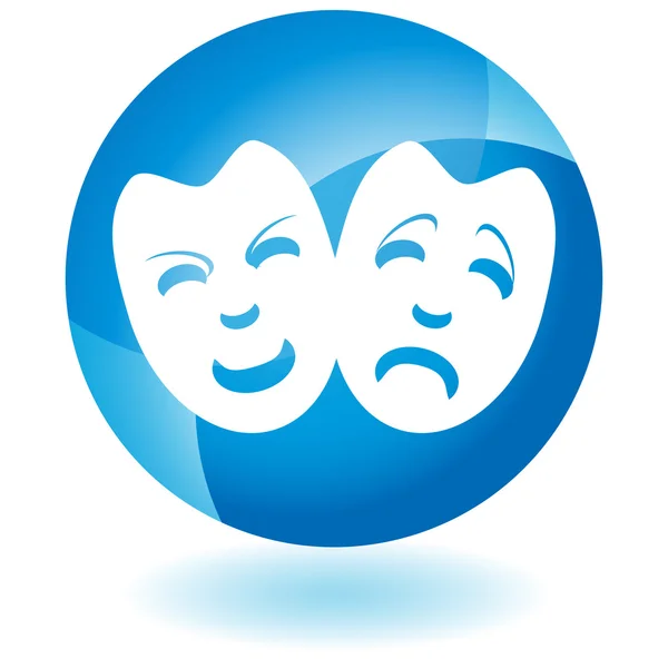 Máscaras de comedia — Vector de stock