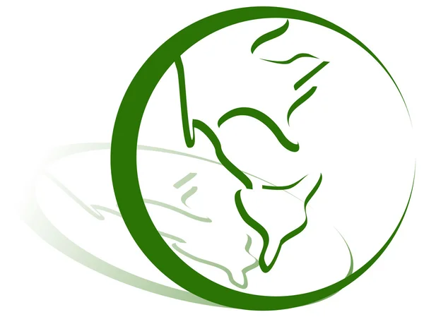 Logotipo verde Terra — Vetor de Stock