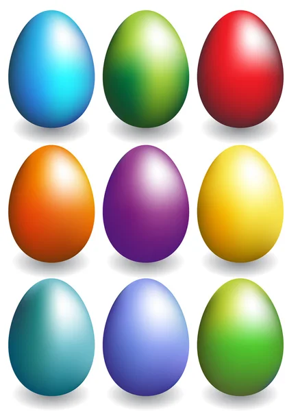 Huevos de colores — Vector de stock