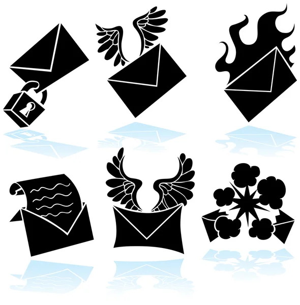 Iconos de correo electrónico — Archivo Imágenes Vectoriales