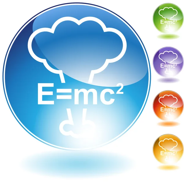Equazione energetica Icona di cristallo — Vettoriale Stock