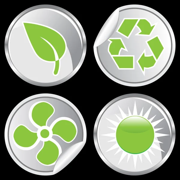 Przyciski recykling — Wektor stockowy