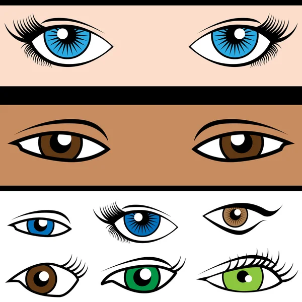Set forma occhi — Vettoriale Stock