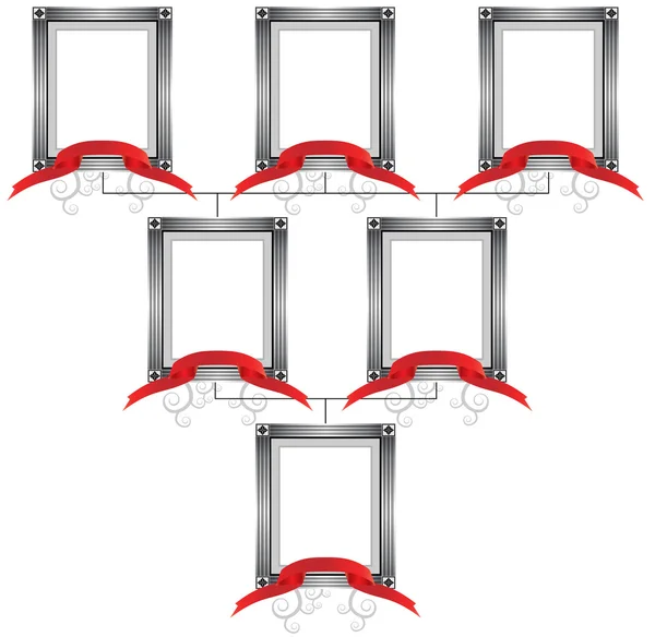 3D Connected Frames — Stock Vector