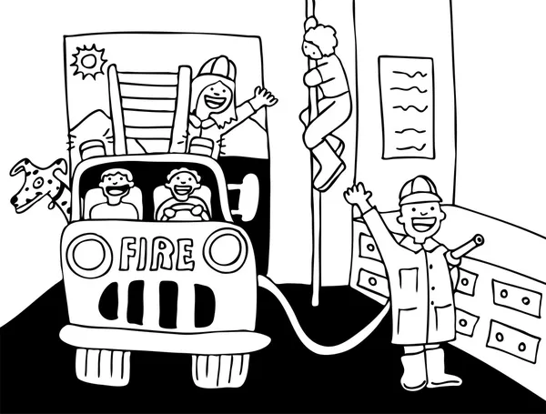 Corpo de bombeiros —  Vetores de Stock