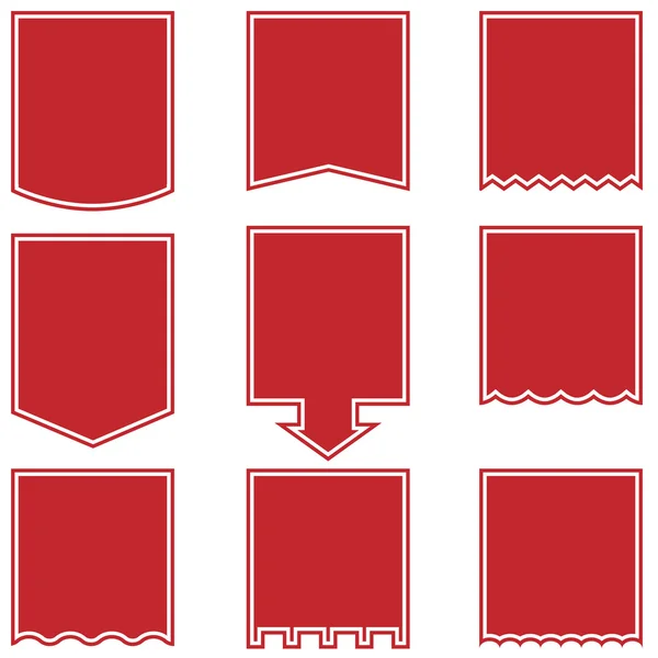 Кнопки скидання прапора - червоний — стоковий вектор