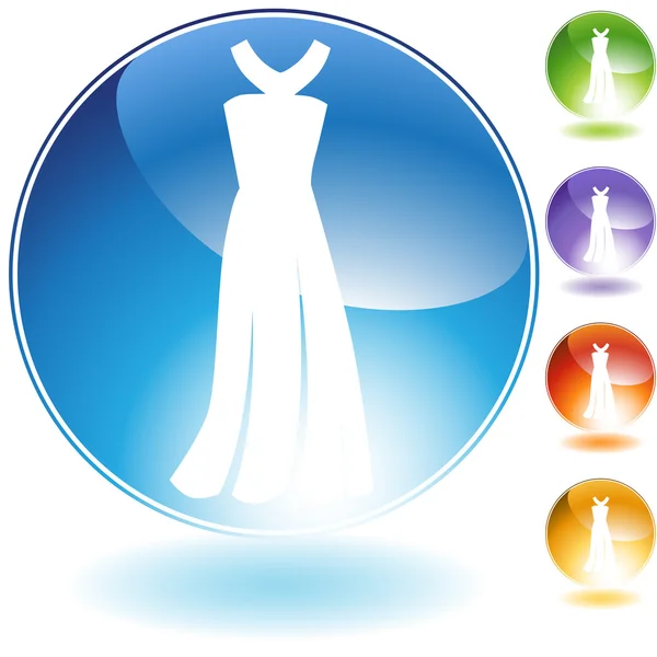 Ícone de cristal vestido formal —  Vetores de Stock