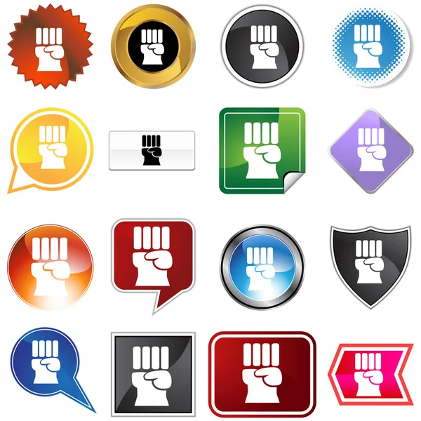 Ensemble d'icônes Freedom Fist — Image vectorielle