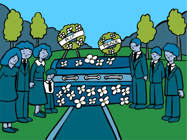 Evento de Serviço Funeral - Escuro —  Vetores de Stock