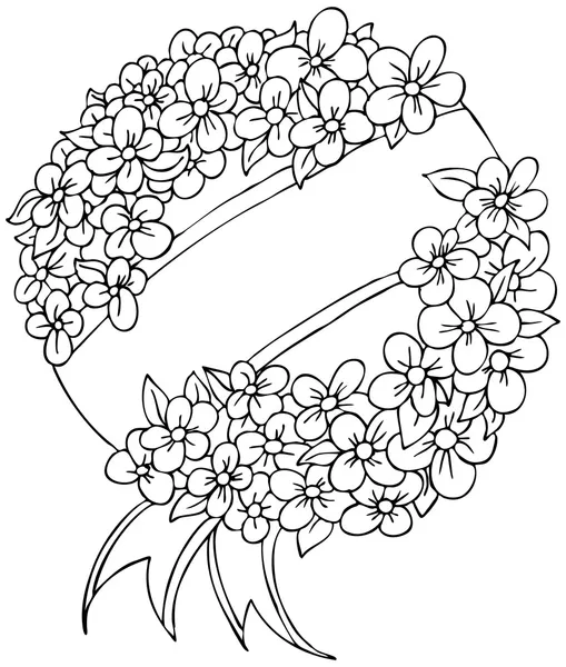 葬儀の花輪 — ストックベクタ