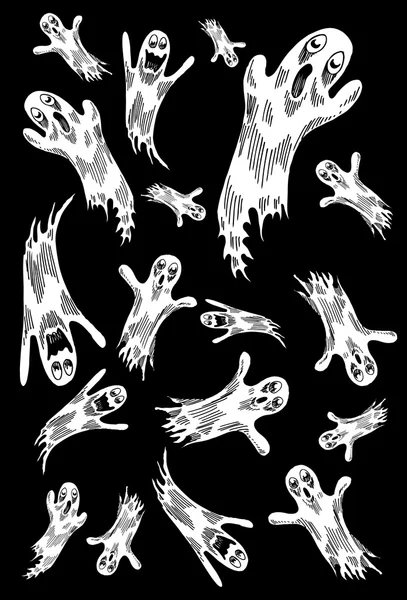 Spooky Ghosts — Stock Vector