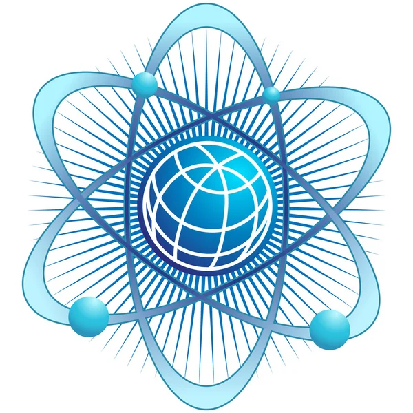 Atomo globale — Vettoriale Stock