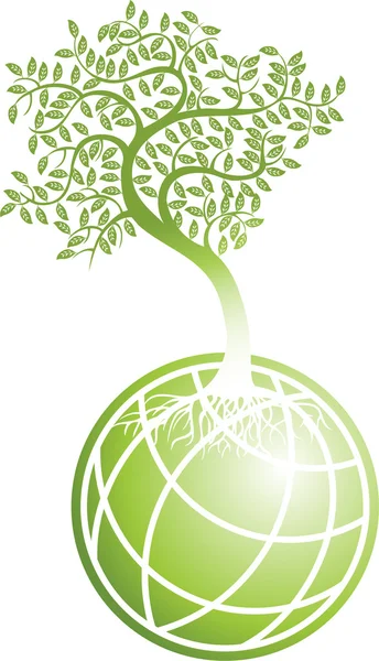 Green Globe with — Stock Vector