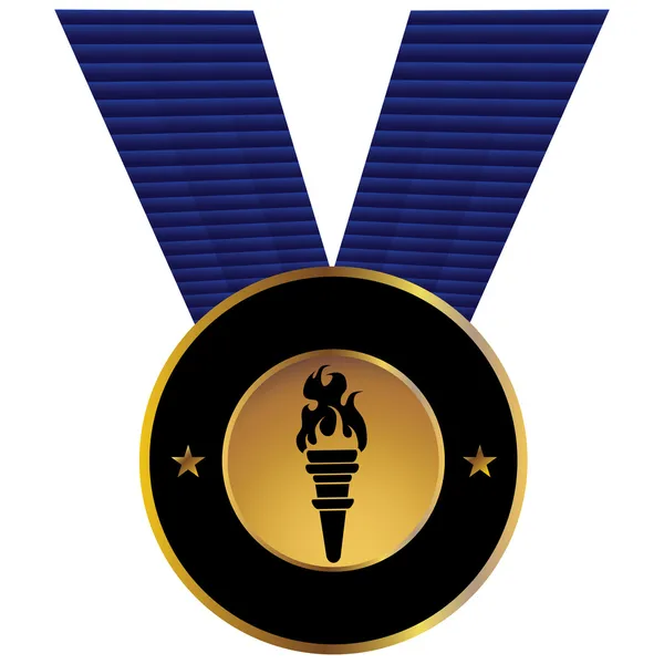 Medalha de Tocha Olímpica —  Vetores de Stock