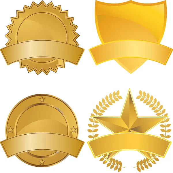 Gold Award Medals — Stock Vector