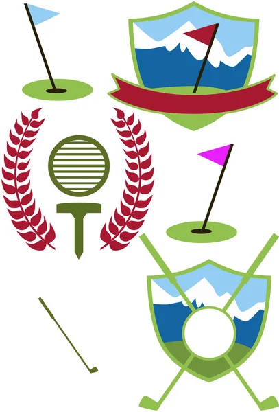 Golf-Wappen — Stockvektor