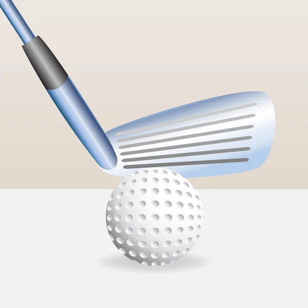 Golf putter en bal — Stockvector
