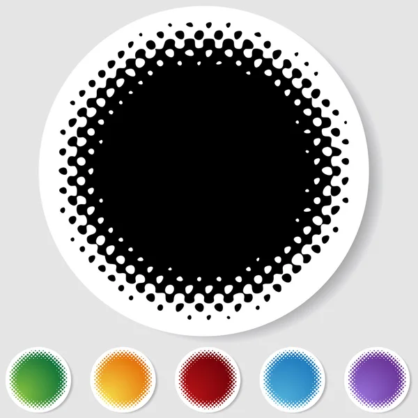 圆形按钮设置-半色调 — 图库矢量图片
