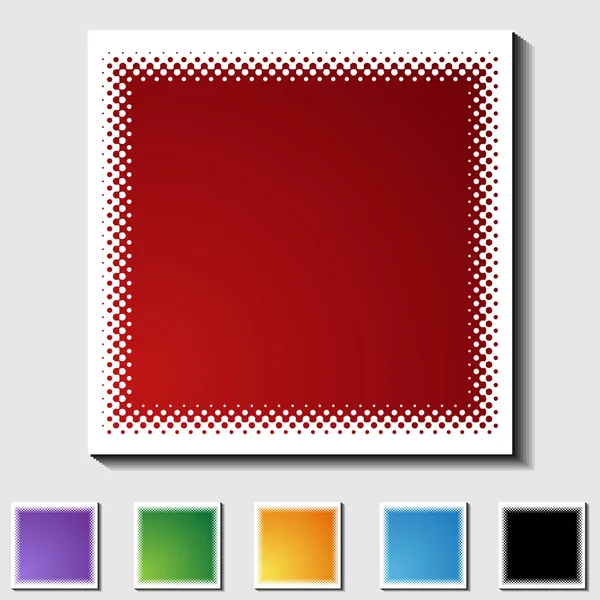 Conjunto de iconos cuadrados - Medio tono - Blanco — Archivo Imágenes Vectoriales