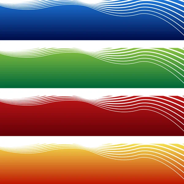 Set di bandiere d'onda — Vettoriale Stock