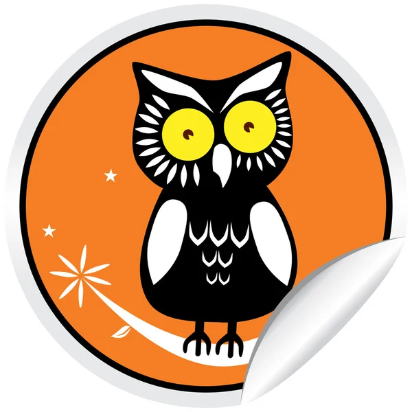 Sticker Chouette d'Halloween — Image vectorielle