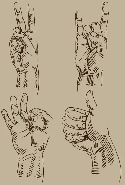 Znamení ruky — Stockový vektor