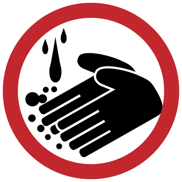 Hand wassen cirkel — Stockvector