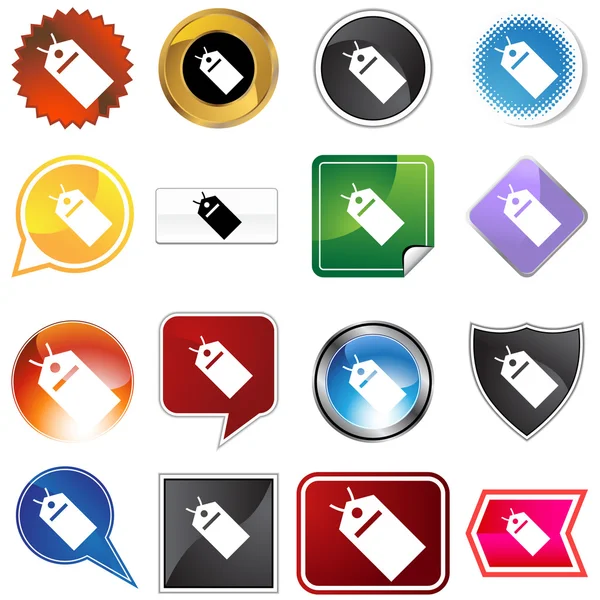 Conjunto de ícones de variedade de etiqueta pendurada —  Vetores de Stock