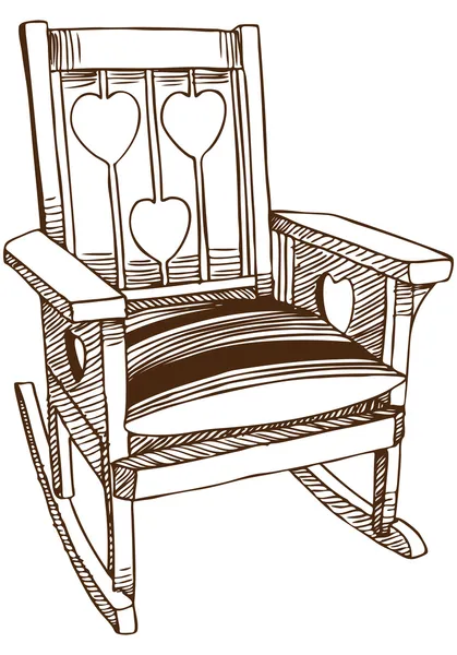 Kalp sandalye — Stok Vektör