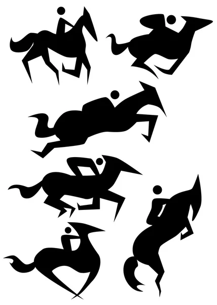 Horse Icon Set — Stock Vector