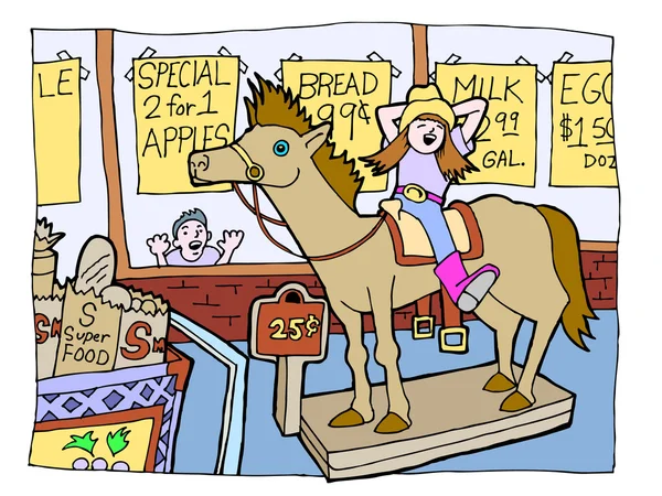 Cavalo mecânico — Vetor de Stock