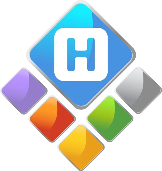 Ziekenhuis vierkante pictogram — Stockvector