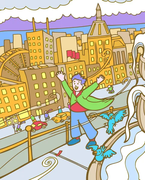 Aventures pour enfants : Windy City — Image vectorielle