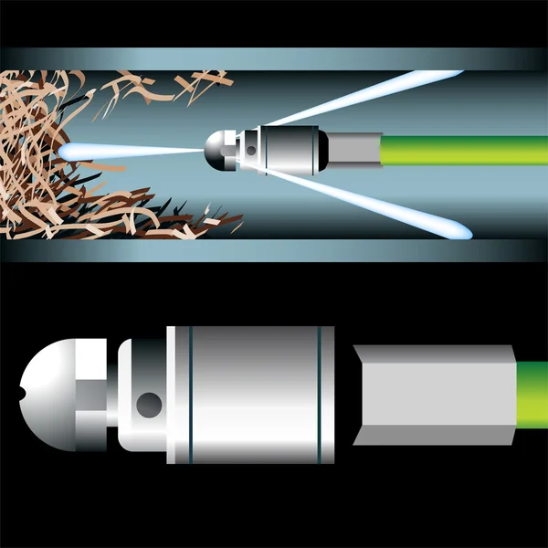 Nettoyage des tuyaux — Image vectorielle