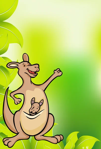 Kangaroo Family — Stock Vector