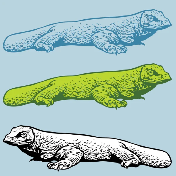 Dragon de Komodo — Image vectorielle