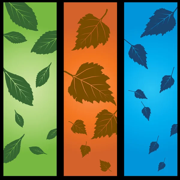 3 Panneau Nature Set — Image vectorielle