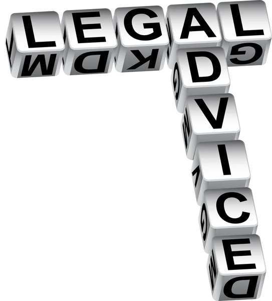 Legal Advice Dice — Stock Vector