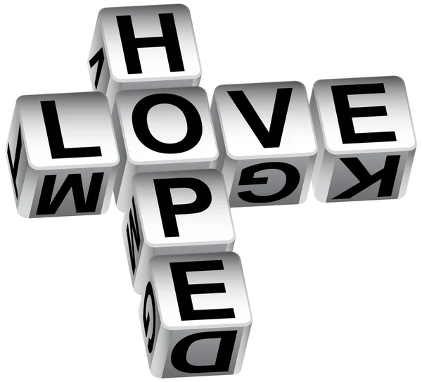 Hoppas love dice — Stock vektor