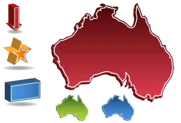 Australie Carte — Image vectorielle