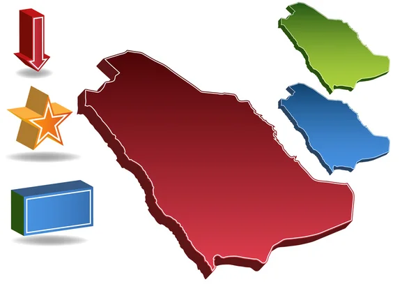 Saudia Arabie carte — Image vectorielle