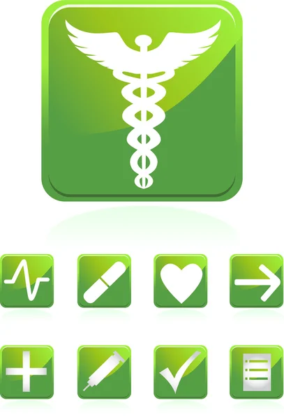 Medical ikony - kwadrat — Wektor stockowy