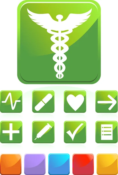 Icônes médicales - Carré — Image vectorielle