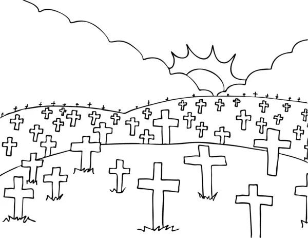 Cementerio — Vector de stock
